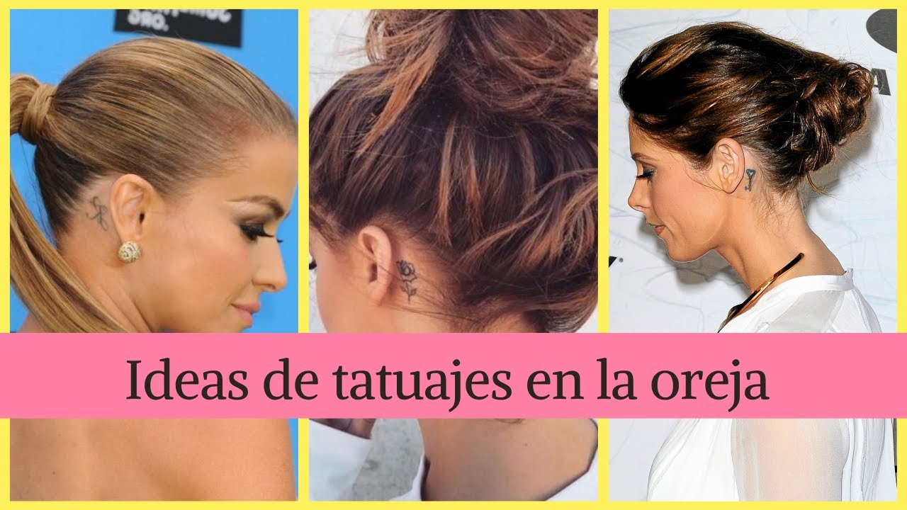tatuajes atras de la oreja para mujer
