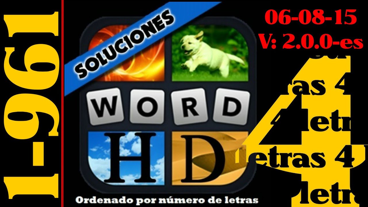 4 fotos 1 palabra y 4 letras