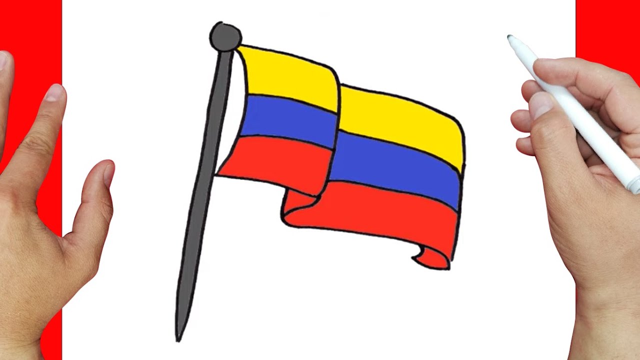 bandera de colombia imagenes para colorear
