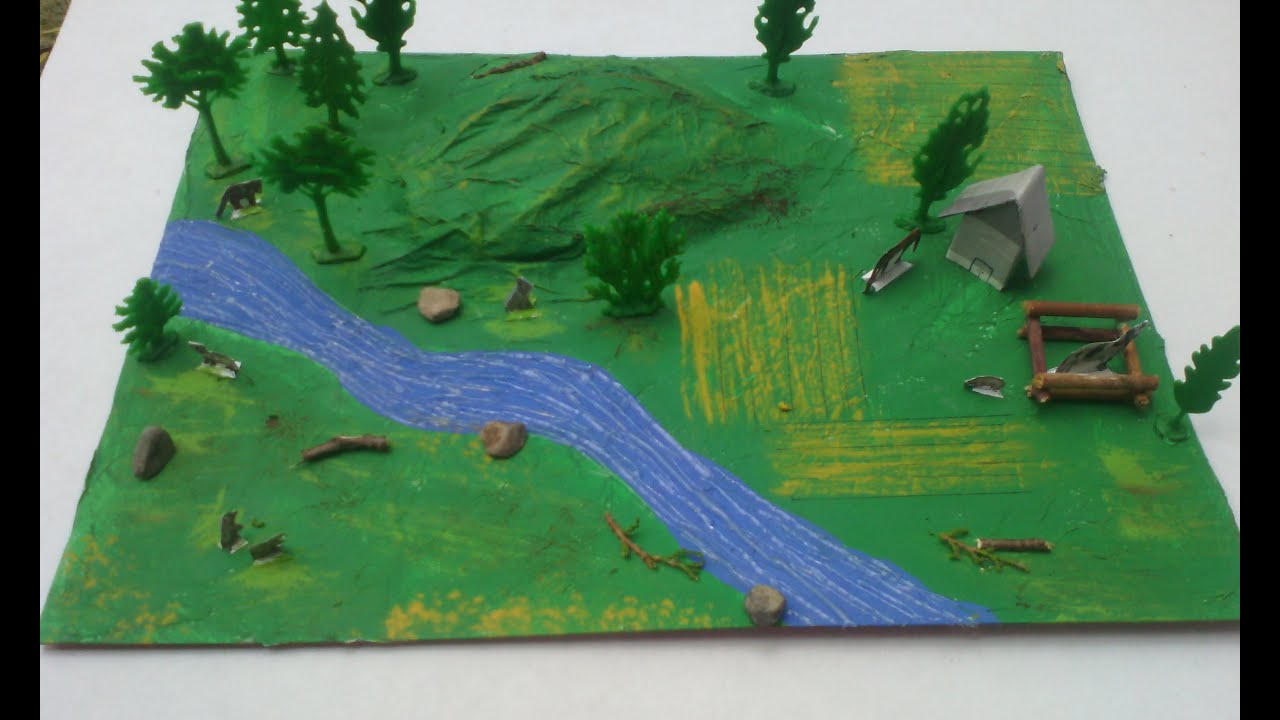 como hacer una maqueta de una pradera