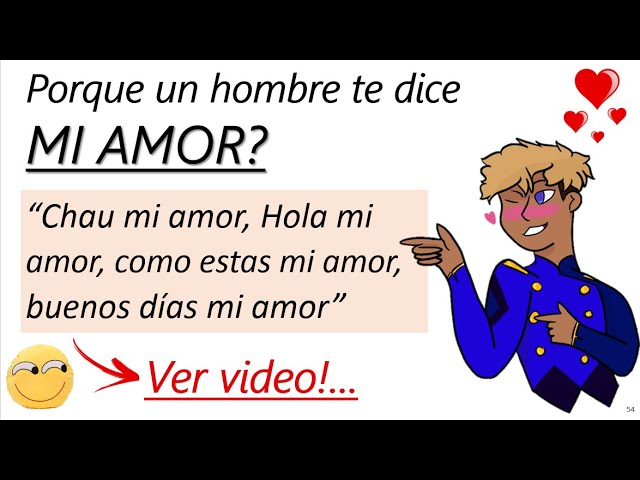 por que un hombre te dice amor