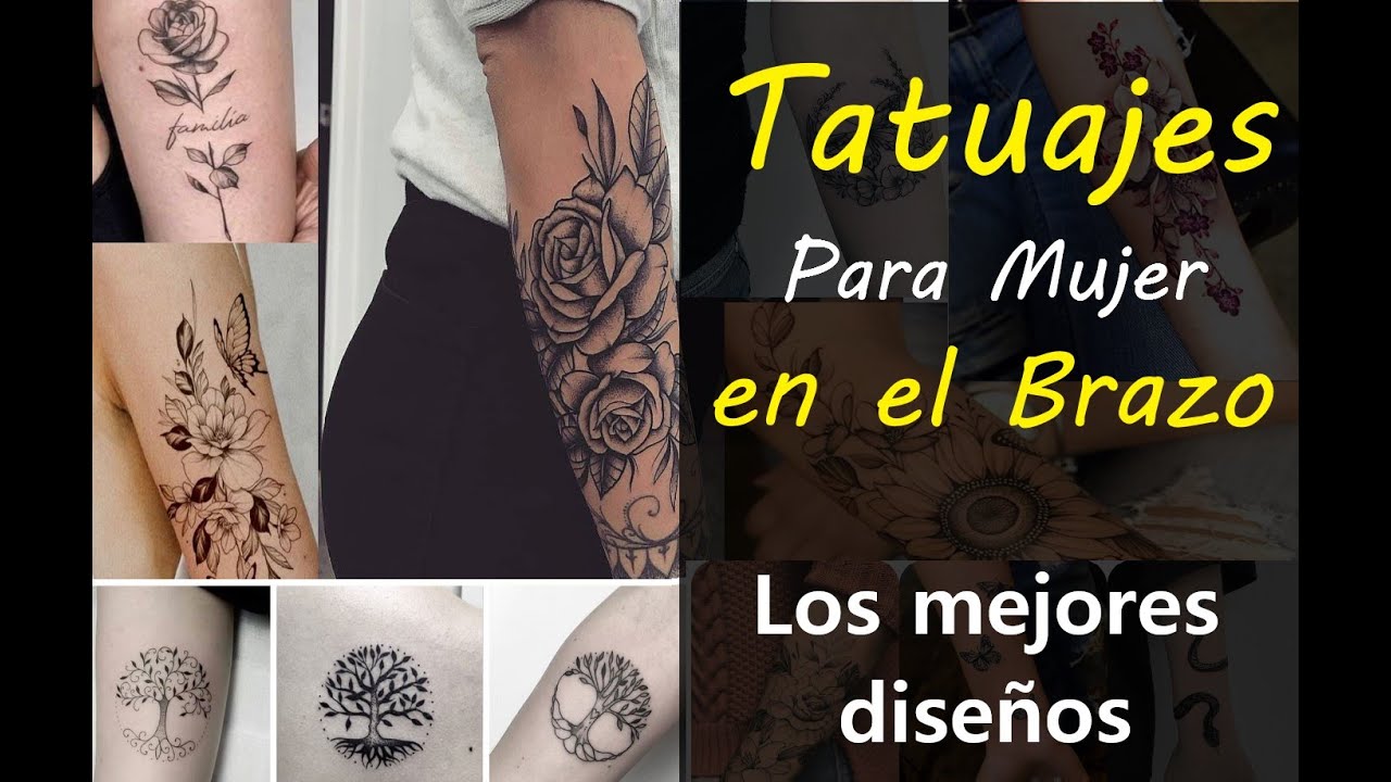 tatuajes para mujeres rosas en el brazo
