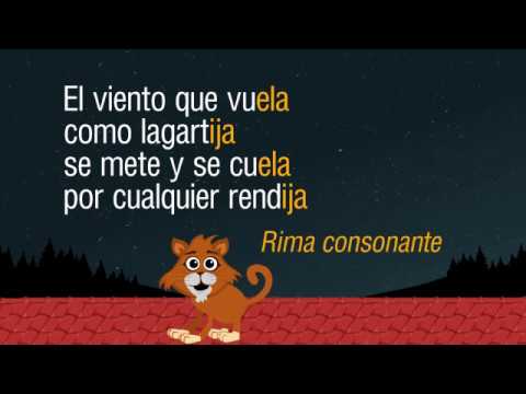 poema de 4 estrofas y 4 versos con rima consonante