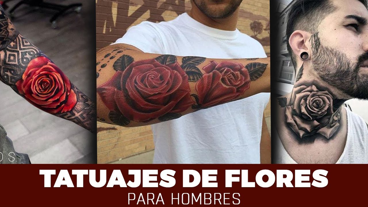 tatuajes de flores para hombres en el brazo