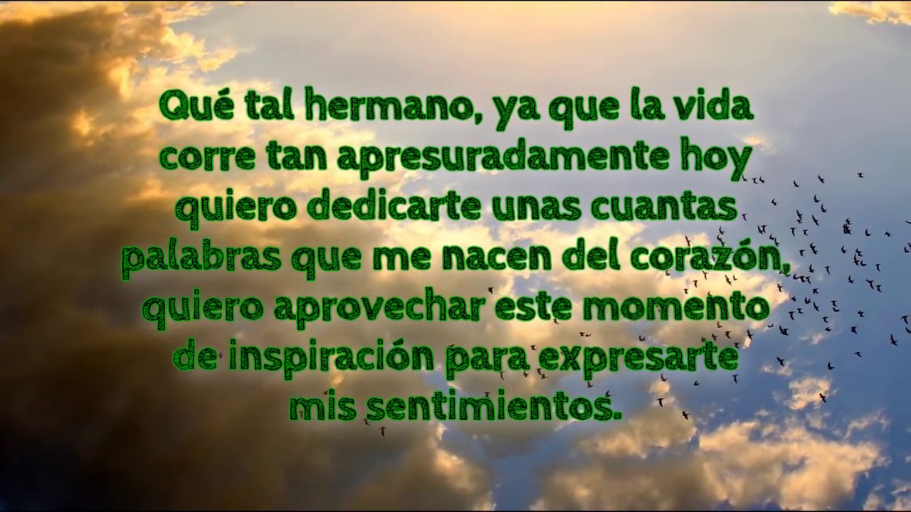 carta de animo a un hermano