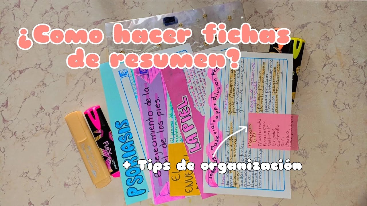 cómo elaborar una ficha de resumen