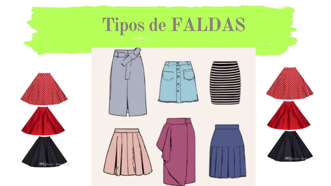 diferentes tipos de faldas y sus nombres