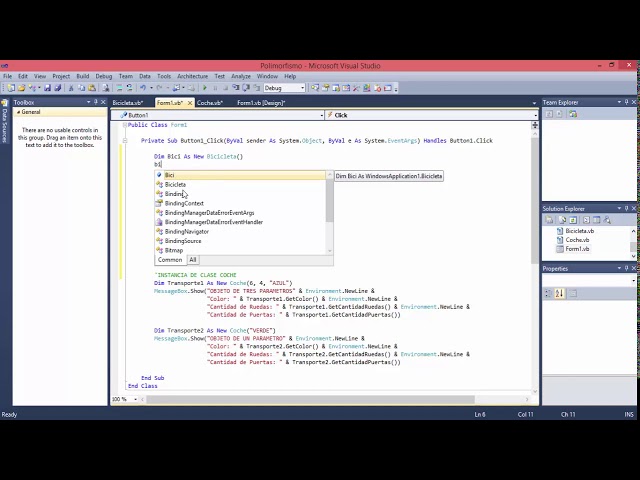 ejemplo de herencia en visual studio 2010