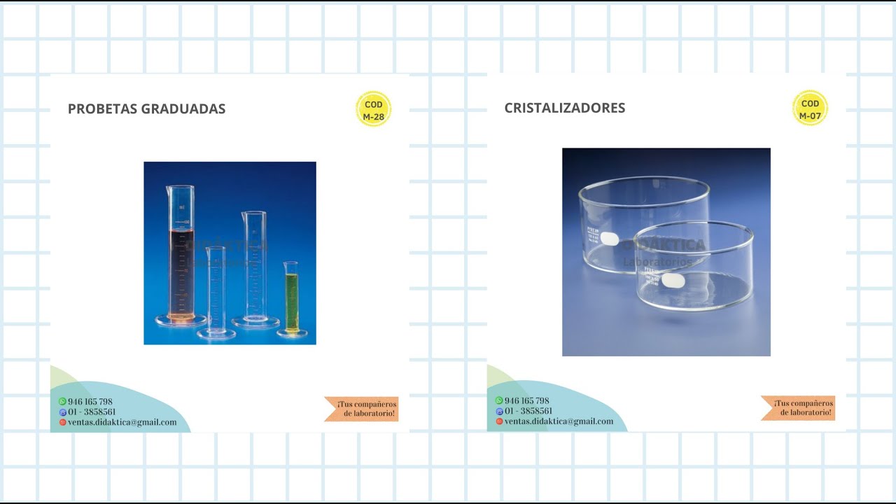 materiales de laboratorio de quimica de vidrio