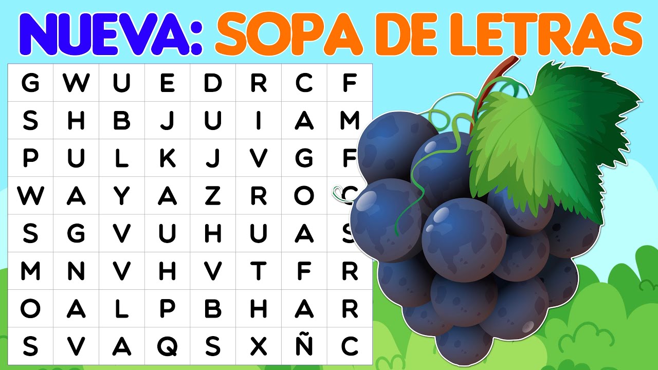 sopa de letras para niños de 10 a 12 años