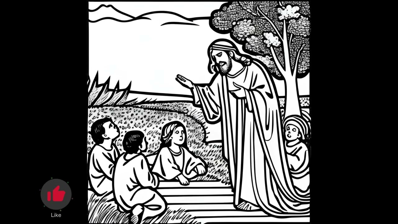imagenes para colorear jesus con niños