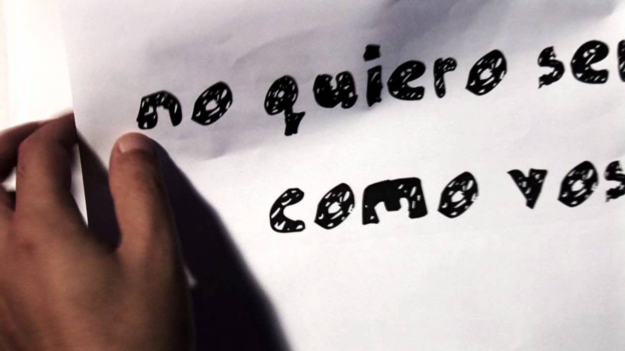no quiero ser como vos letra