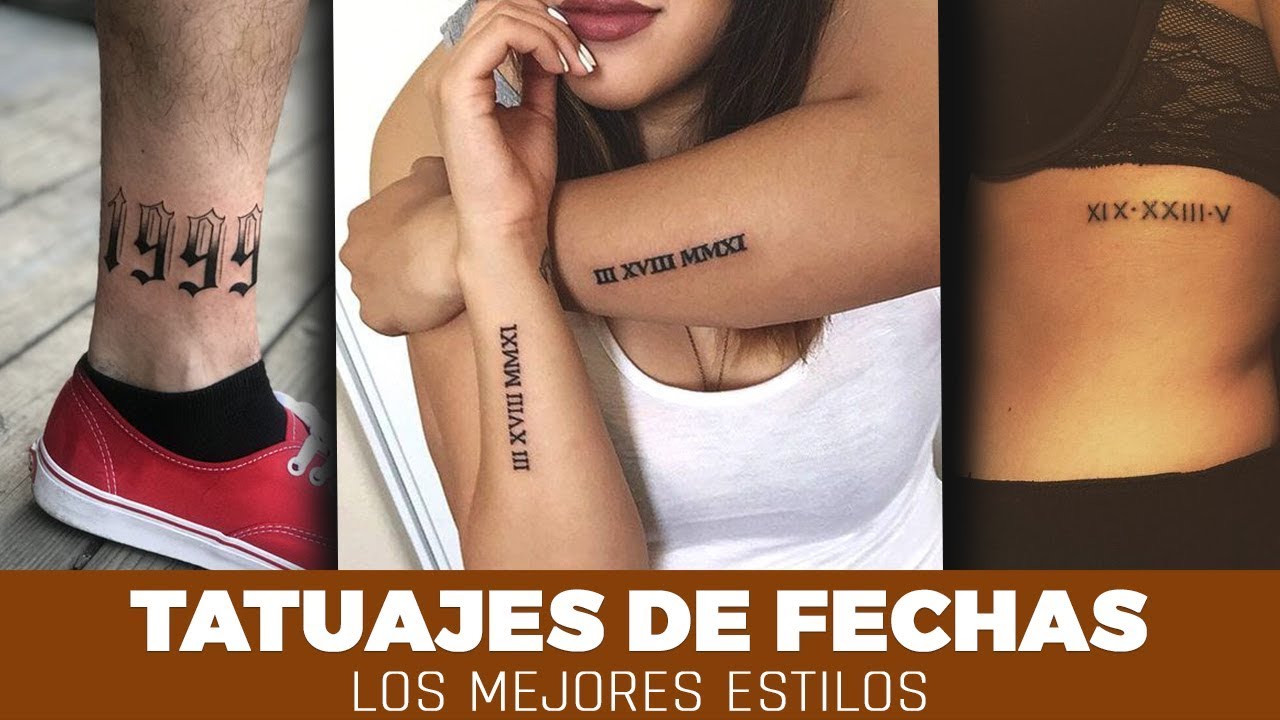 tatuajes de fechas en el brazo para hombres