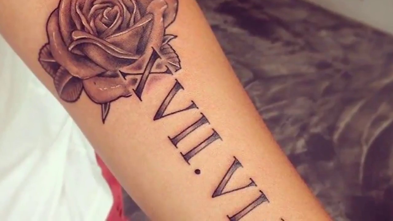 tatuajes en números romanos para hombres