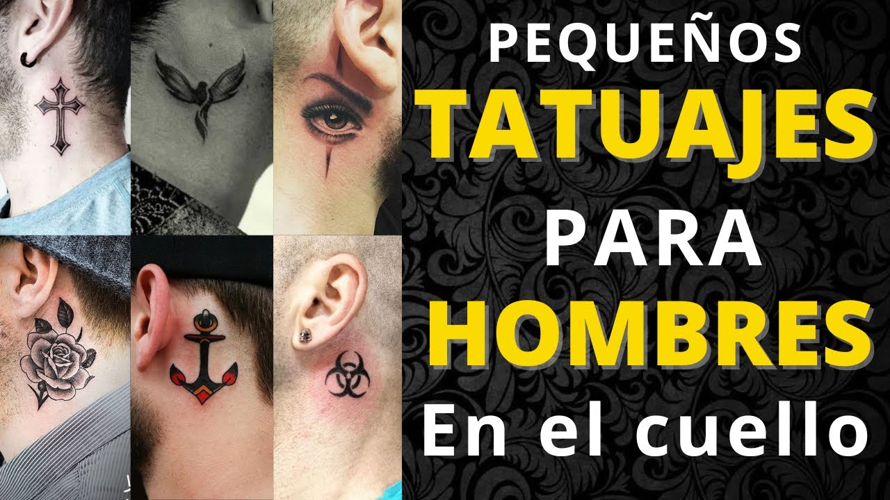 tatuajes para hombre pequeños en el cuello