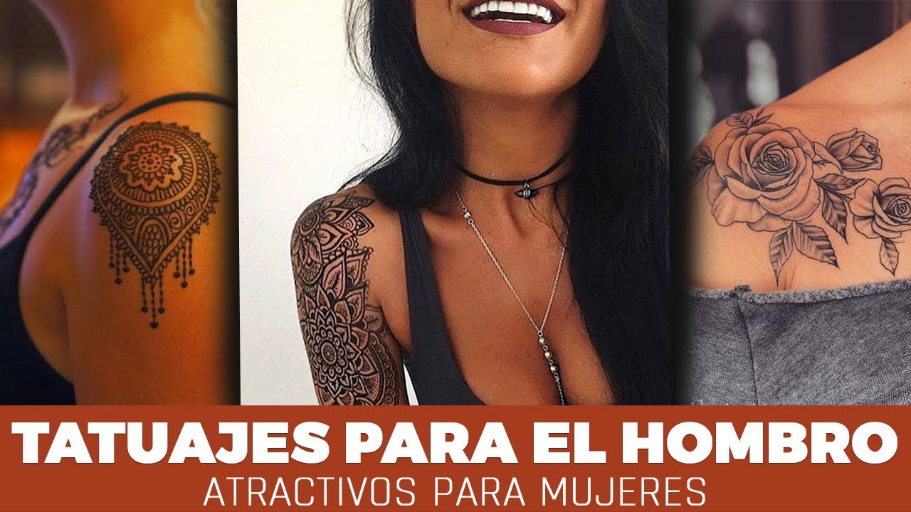 flor elegantes tatuajes en el hombro para mujer
