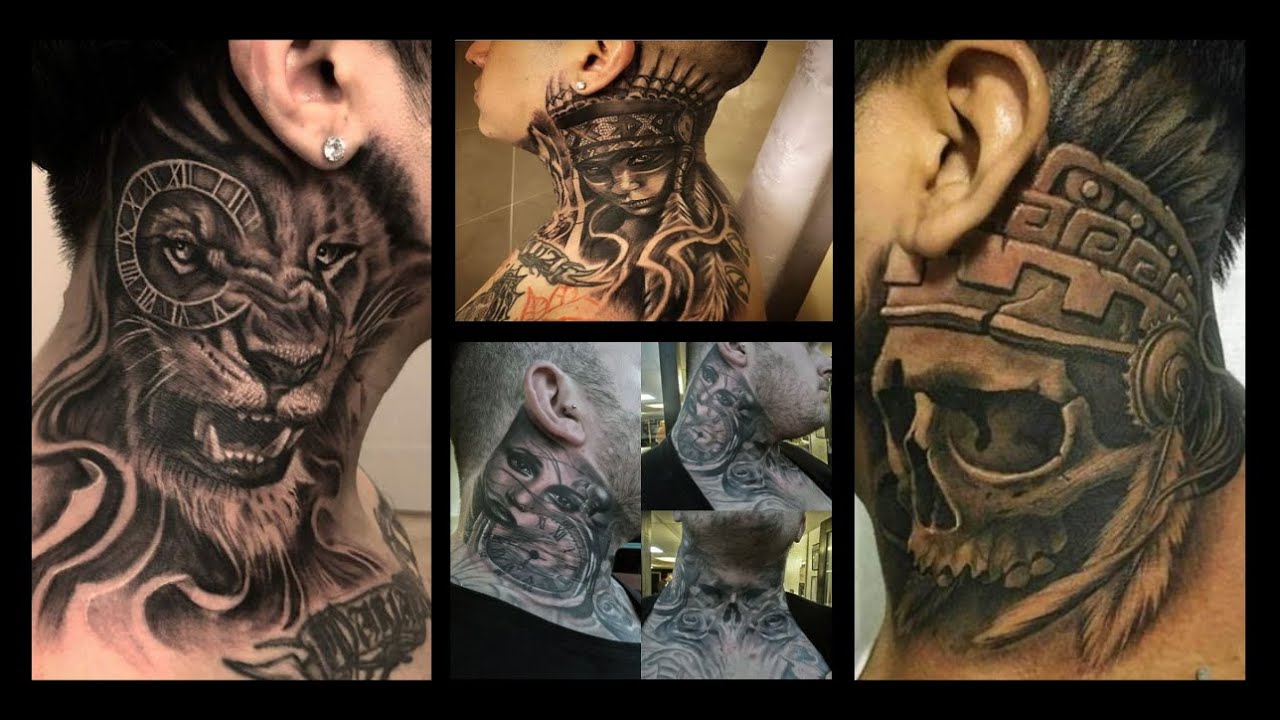 tatuajes en el cuello letras grandes